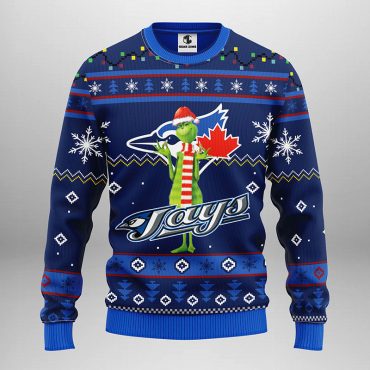 Toronto Blue Jays Funny Grinch Ugly Christmas Sweater