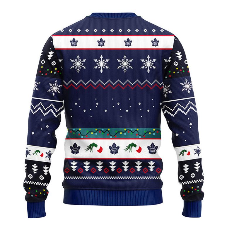Toronto Maple Leafs 12 Grinch Xmas Day Ugly Christmas Sweater