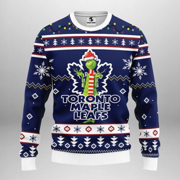 Toronto Maple Leafs Funny Grinch Ugly Christmas Sweater