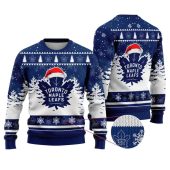 Toronto Maple Leafs Santa Hat Ugly Christmas Sweater