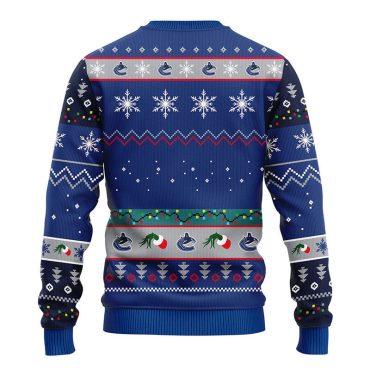 Vancouver Canucks 12 Grinch Xmas Day Ugly Christmas Sweater