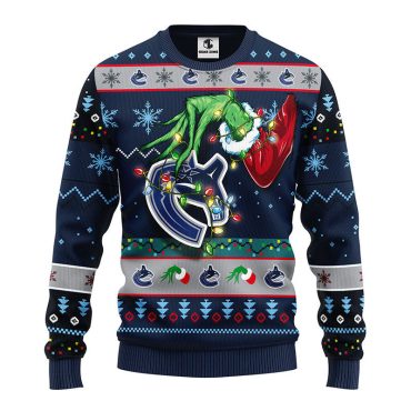 Vancouver Canucks Grinch Hand Ugly Christmas Sweater