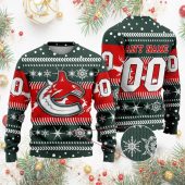 Vancouver Canucks Personalized Name & Number Ugly Christmas Sweater