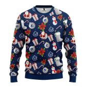 Vancouver Canucks Santa Claus Snowman Ugly Christmas Sweater