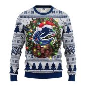 Vancouver Canucks Santa Hat And Tree Ugly Christmas Sweater