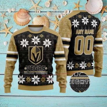 Vegas Golden Knights Frosty Nightfall Ugly Christmas Sweater