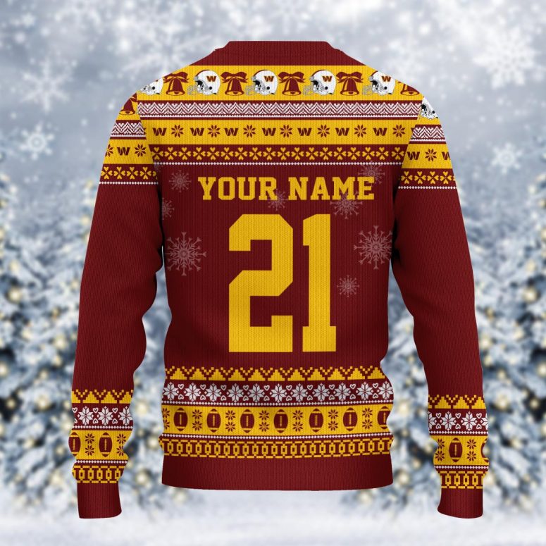 Washington Commanders Mickey Mouse Santa Ugly Christmas Sweater