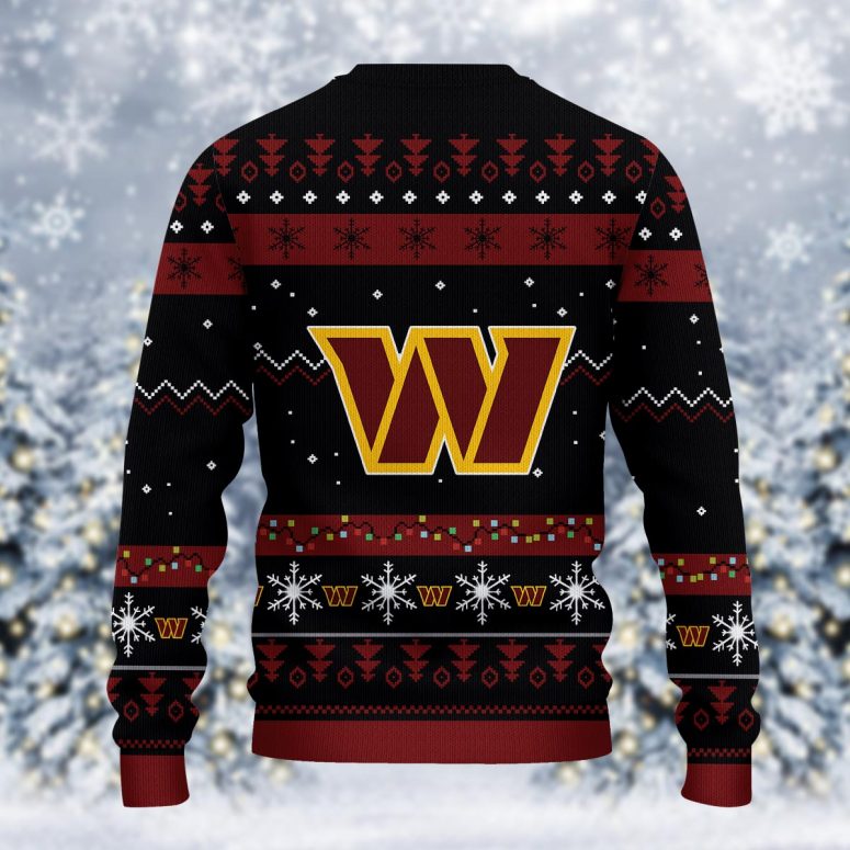 Washington Commanders Santa Claus Ugly Christmas Sweater