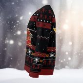 Washington Commanders Santa Claus Ugly Christmas Sweater Left - TeeUgly