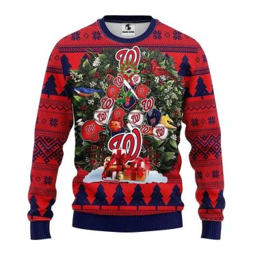 Washington Nationals Big Tree Ugly Christmas Sweater