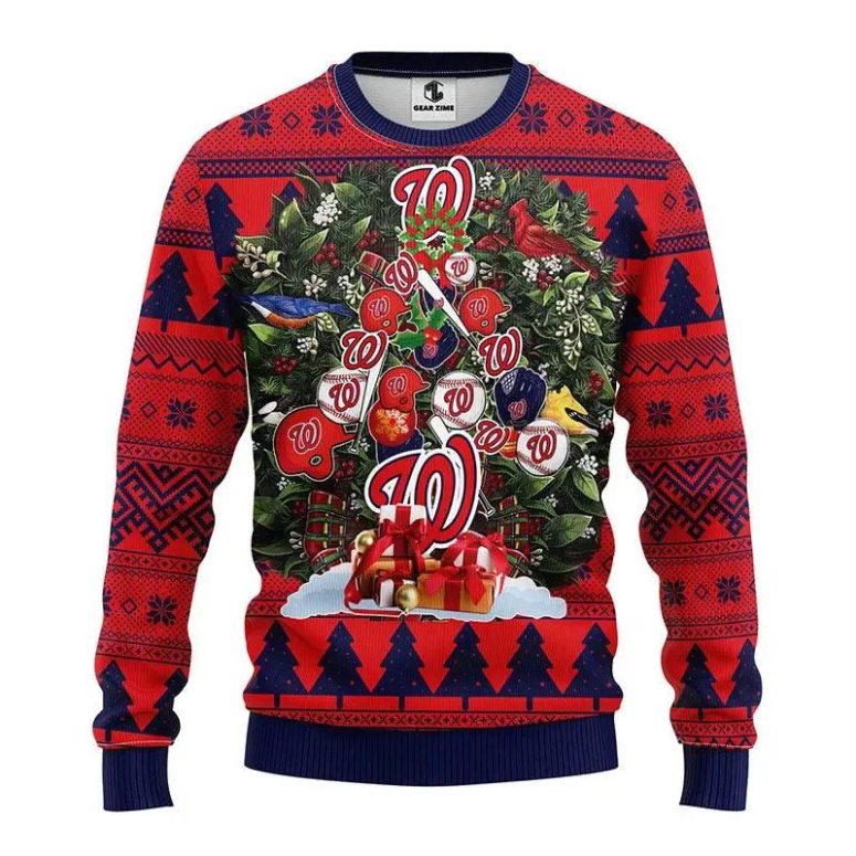Washington Nationals Big Tree Ugly Christmas Sweater
