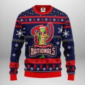 Washington Nationals Funny Grinch Ugly Christmas Sweater - TeeUgly